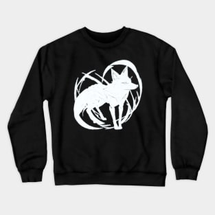 white fox minimal Crewneck Sweatshirt